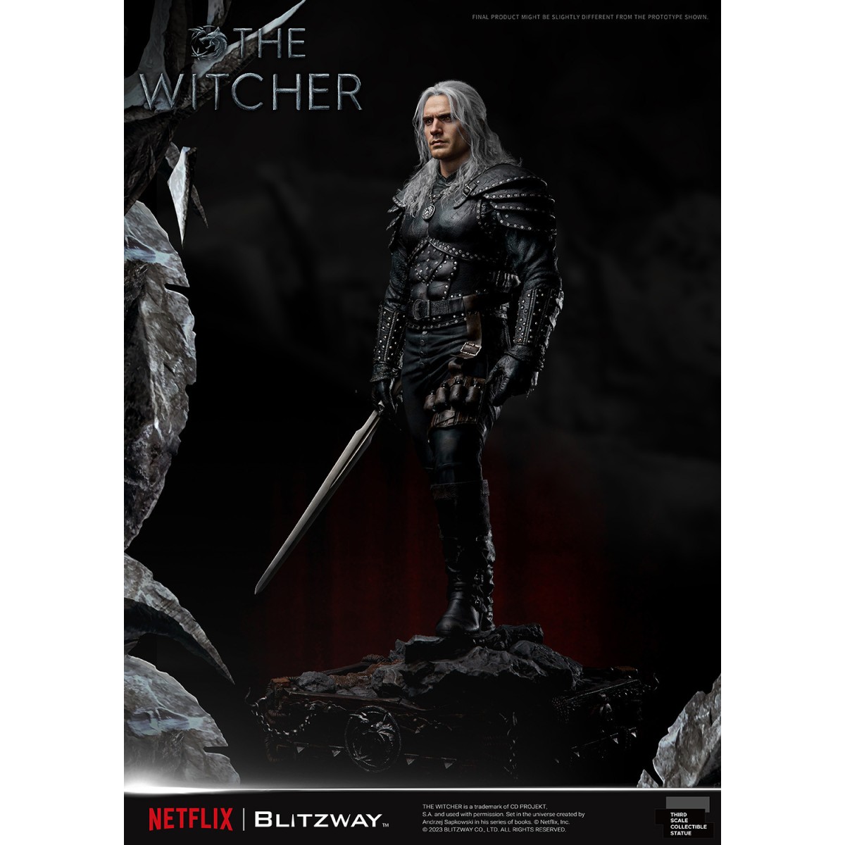 Blitzway - Statua di Geralt di Rivia 1/3 in scala infinita - The Witcher 