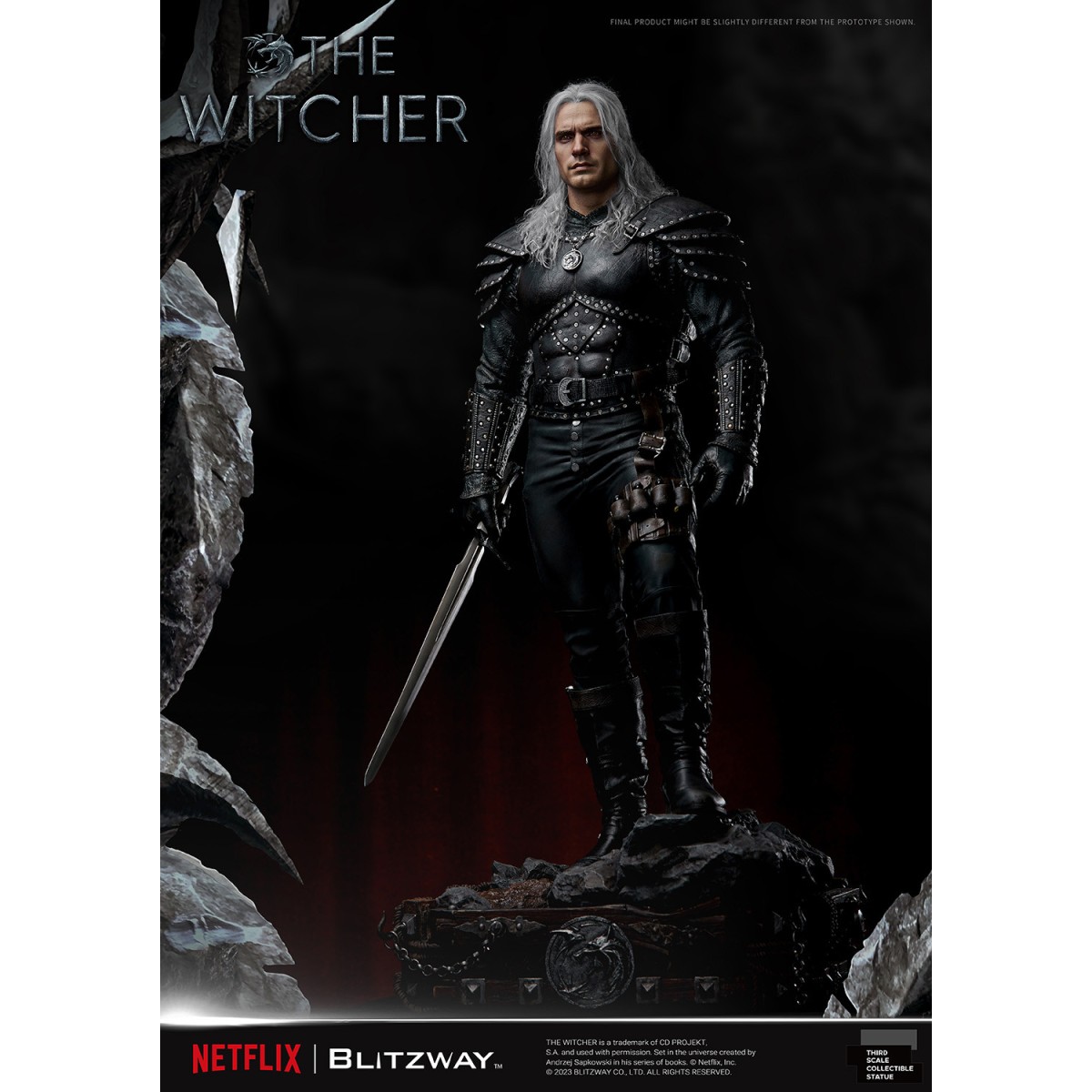 Blitzway - Statua di Geralt di Rivia 1/3 in scala infinita - The Witcher 