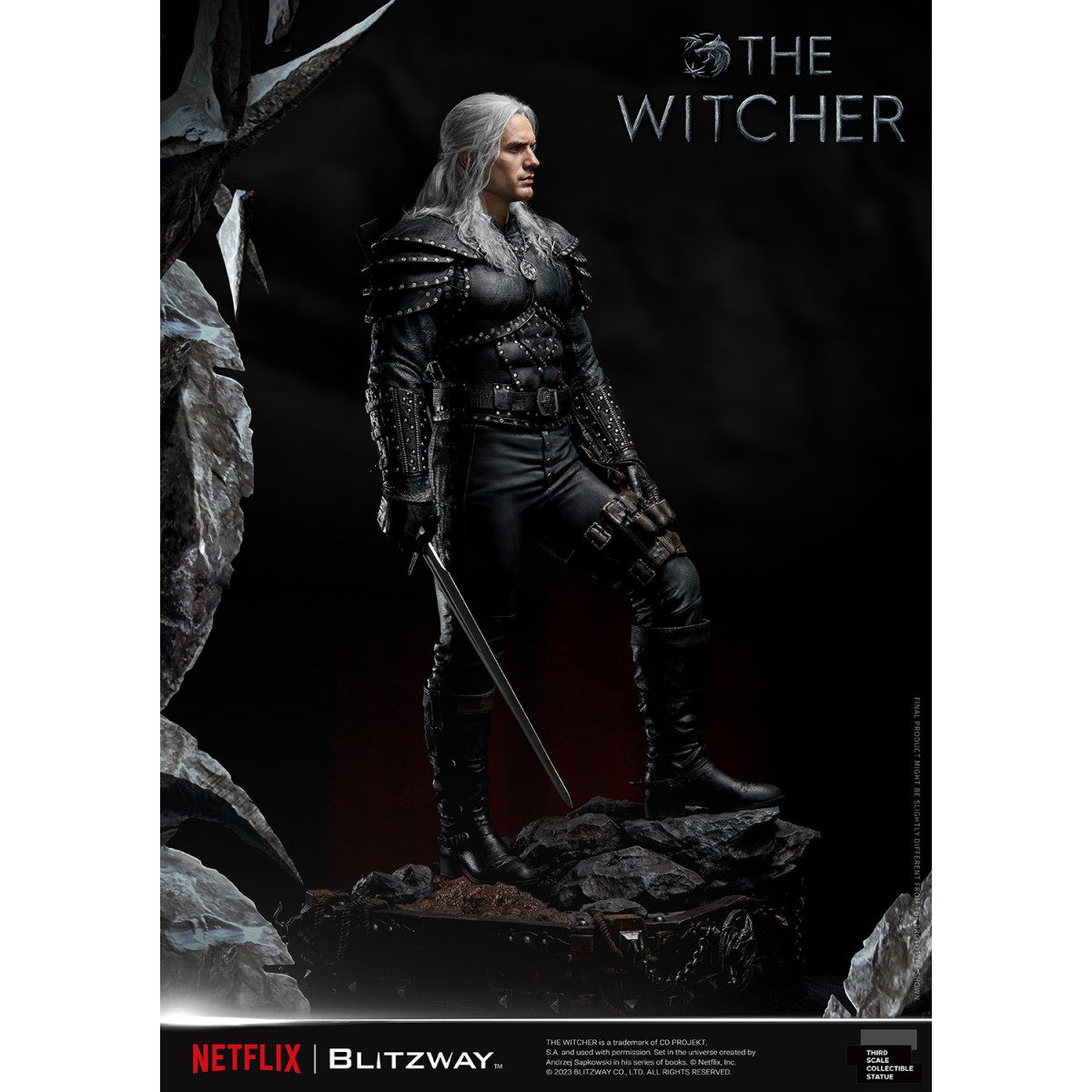Blitzway - Statua di Geralt di Rivia 1/3 in scala infinita - The Witcher 