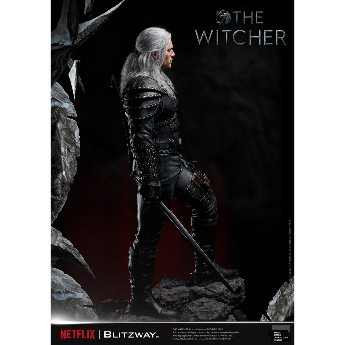 Blitzway - Statua di Geralt di Rivia 1/3 in scala infinita - The Witcher 