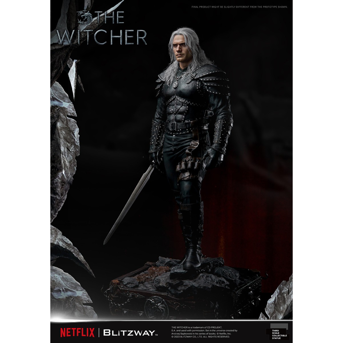Blitzway - Statua di Geralt di Rivia 1/3 in scala infinita - The Witcher 