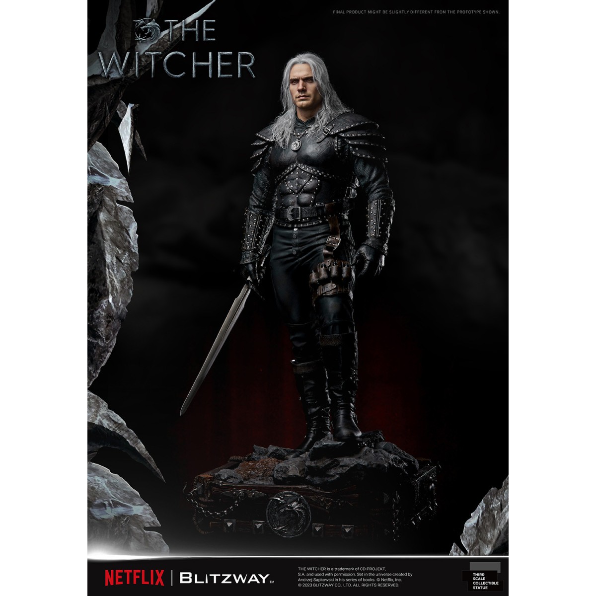 Blitzway - Statua di Geralt di Rivia 1/3 in scala infinita - The Witcher 