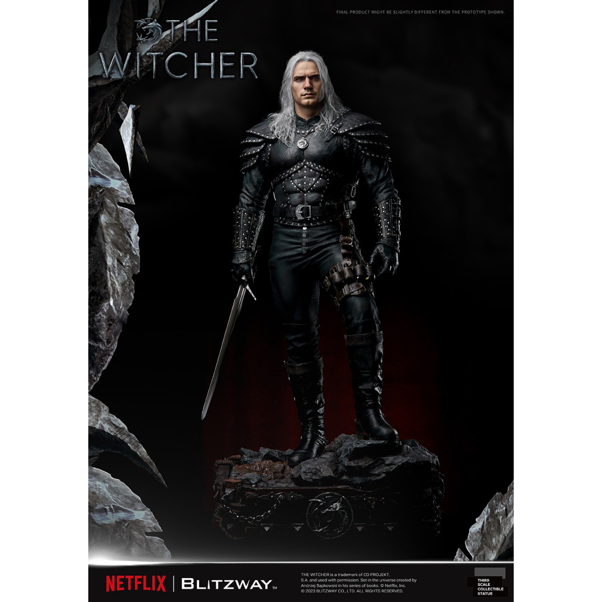 Blitzway - Statua di Geralt di Rivia 1/3 in scala infinita - The Witcher 