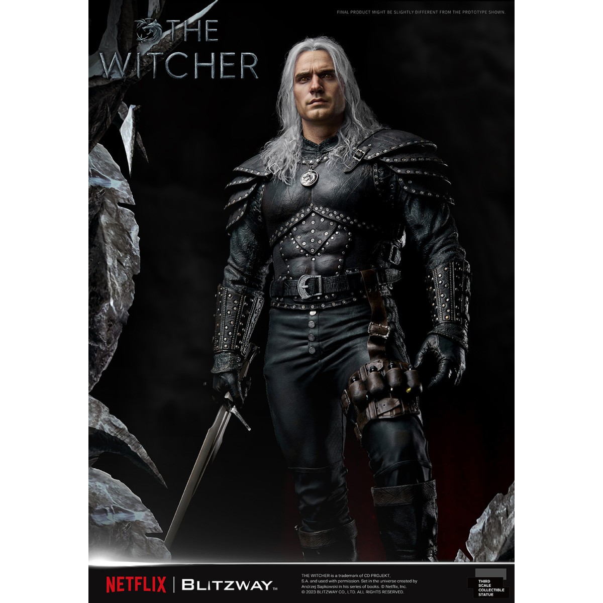 Blitzway - Statua di Geralt di Rivia 1/3 in scala infinita - The Witcher 