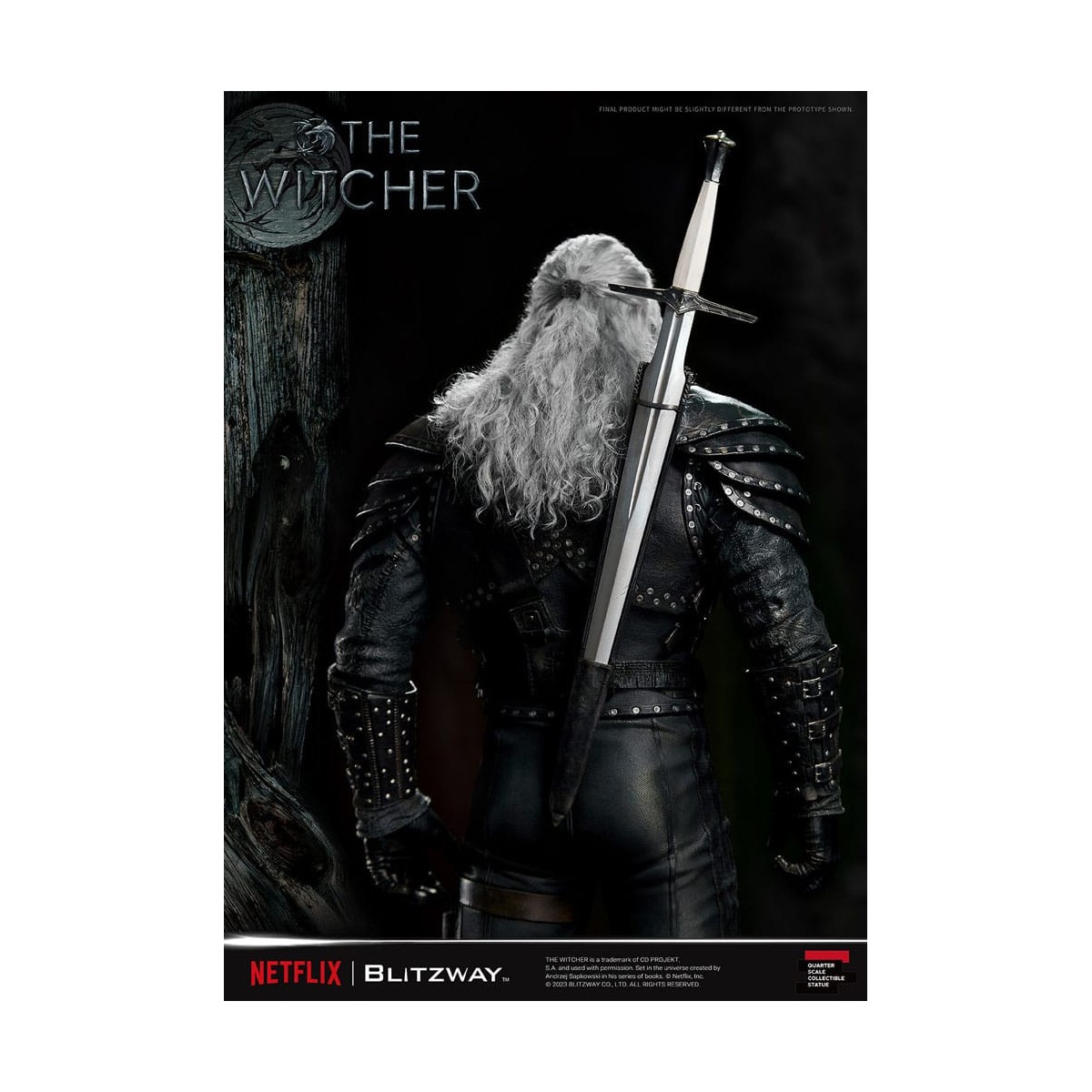 Blitzway - Statua di Geralt di Rivia 1/4 in scala superba - The Witcher