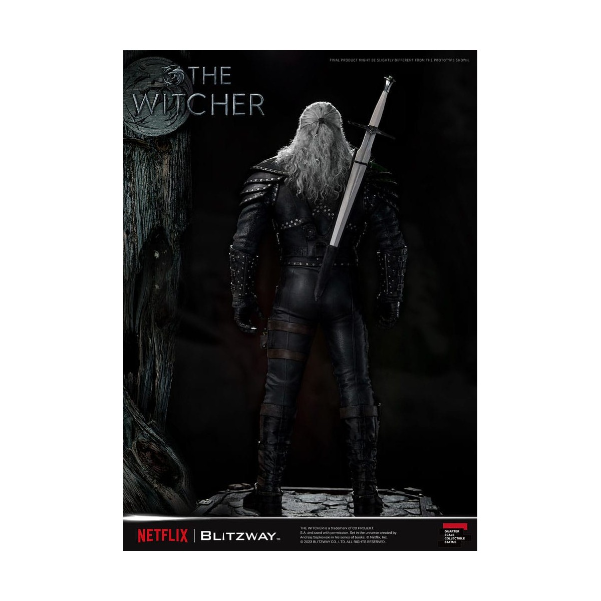 Blitzway - Statua di Geralt di Rivia 1/4 in scala superba - The Witcher