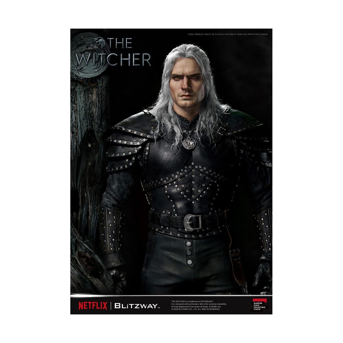 Blitzway - Statua di Geralt di Rivia 1/4 in scala superba - The Witcher