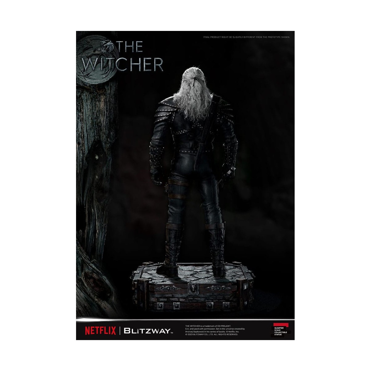 Blitzway - Statua di Geralt di Rivia 1/4 in scala superba - The Witcher