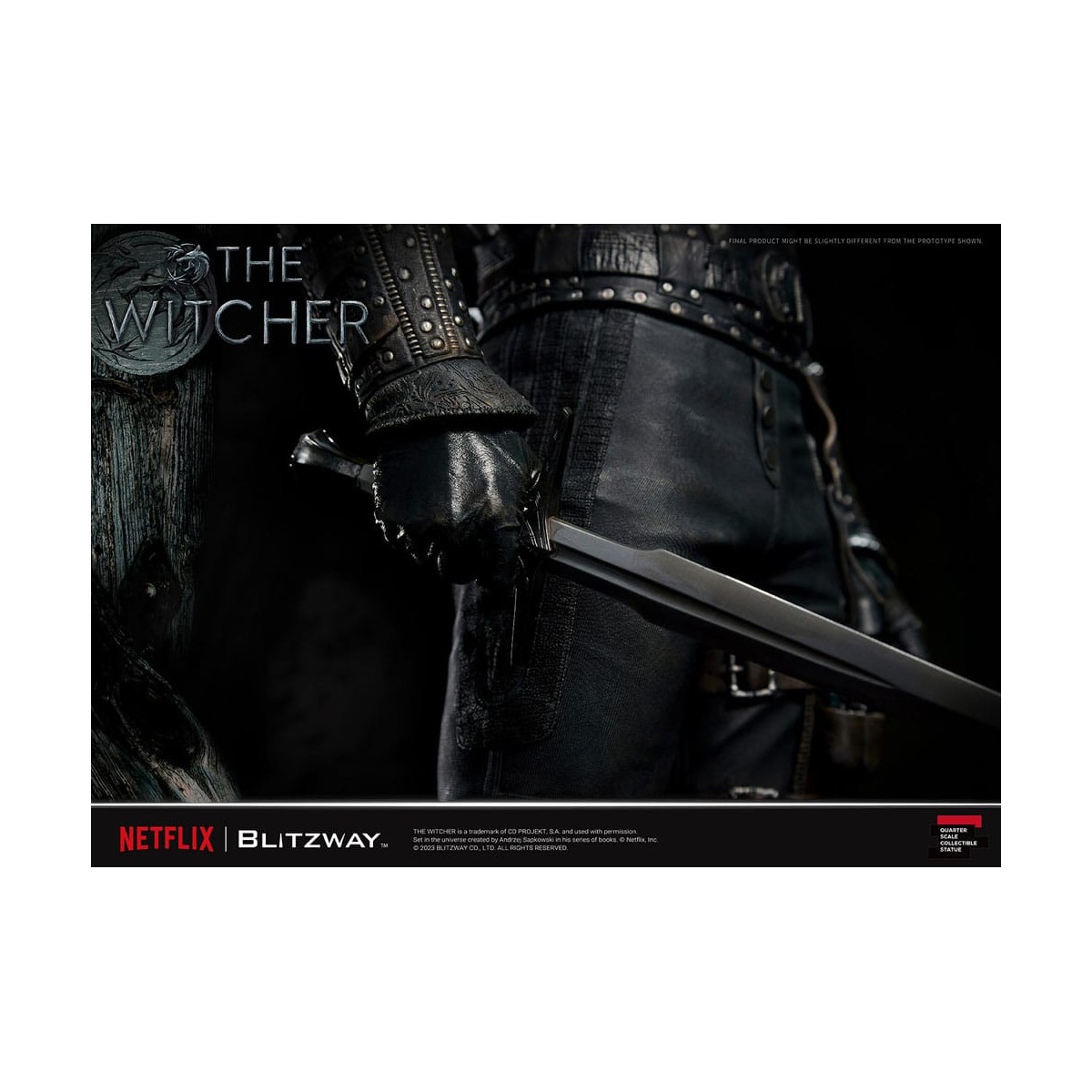 Blitzway - Statua di Geralt di Rivia 1/4 in scala superba - The Witcher