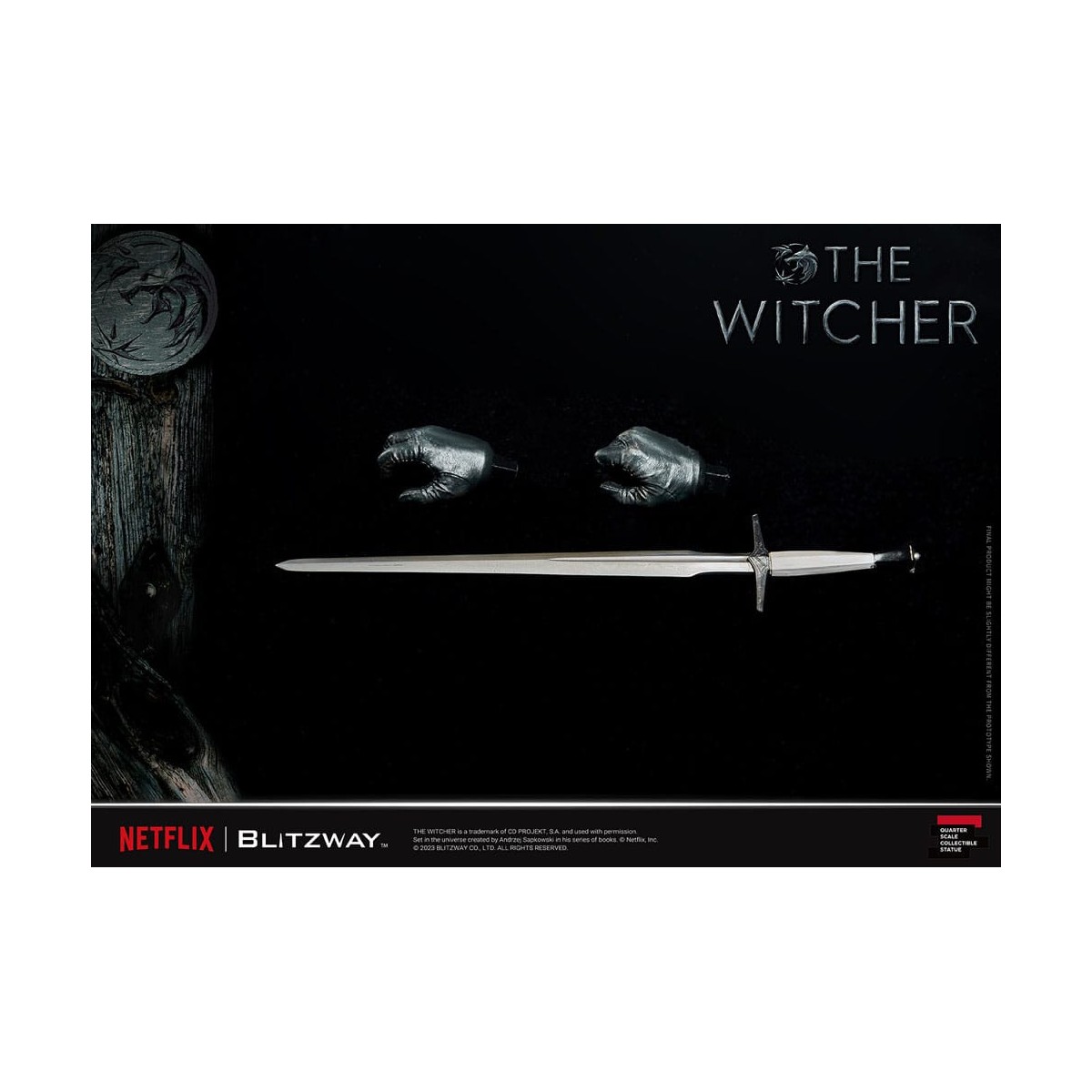 Blitzway - Statua di Geralt di Rivia 1/4 in scala superba - The Witcher