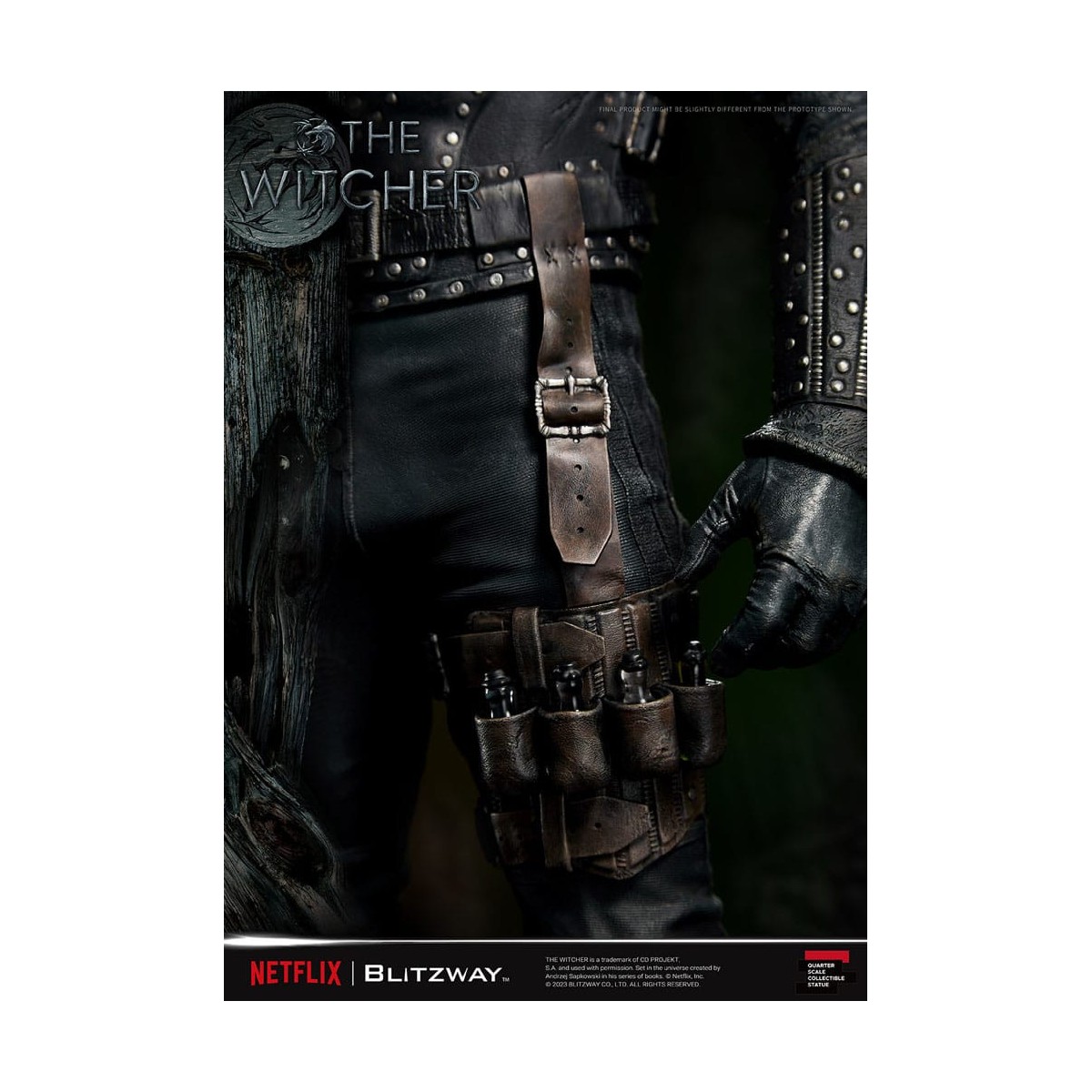 Blitzway - Statua di Geralt di Rivia 1/4 in scala superba - The Witcher