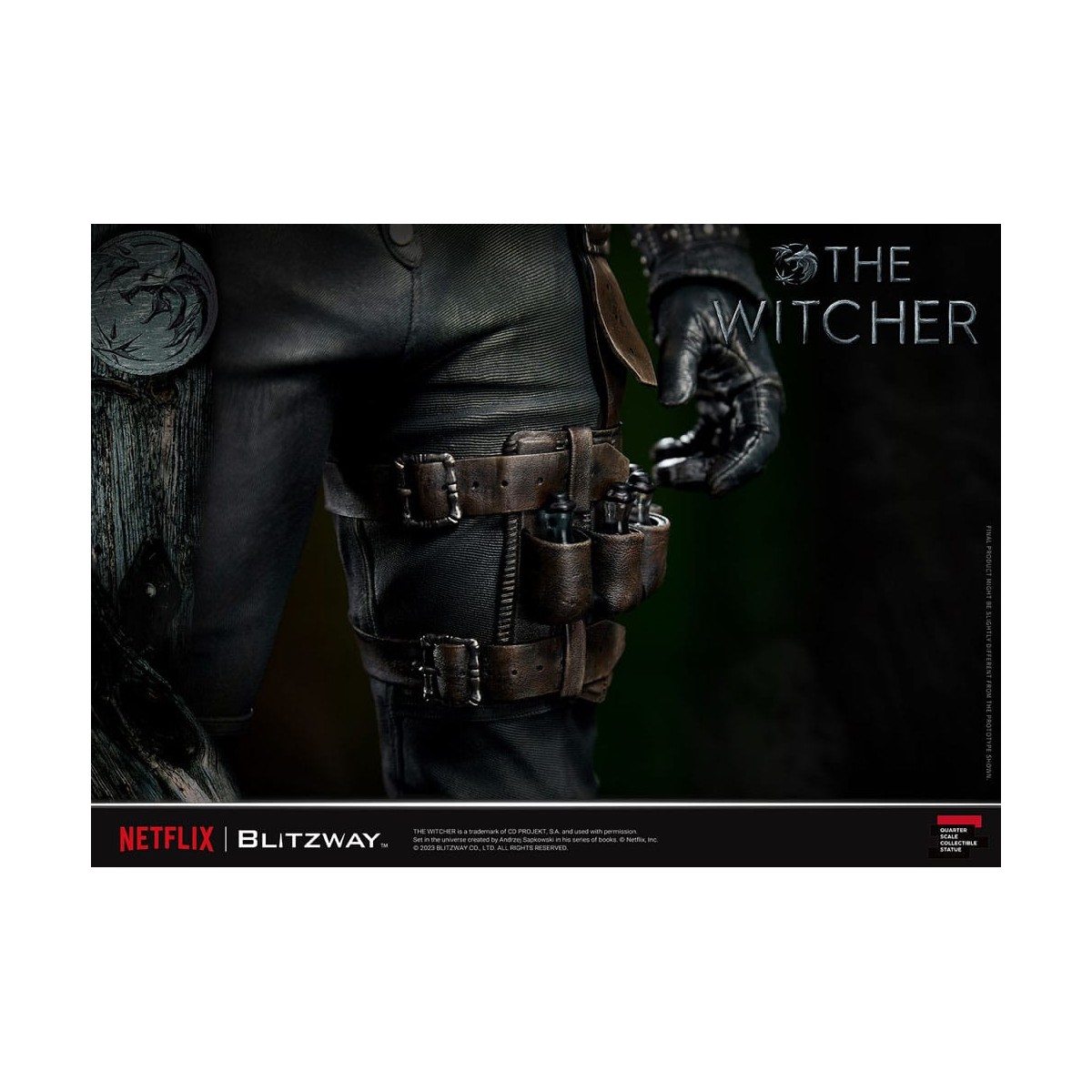 Blitzway - Statua di Geralt di Rivia 1/4 in scala superba - The Witcher