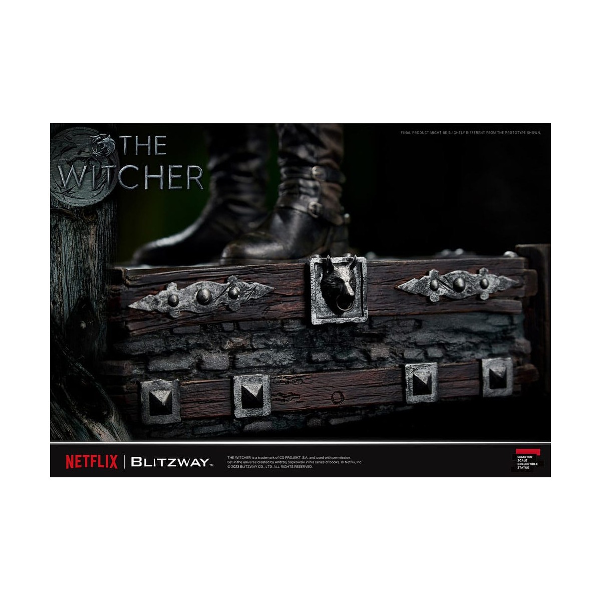 Blitzway - Statua di Geralt di Rivia 1/4 in scala superba - The Witcher