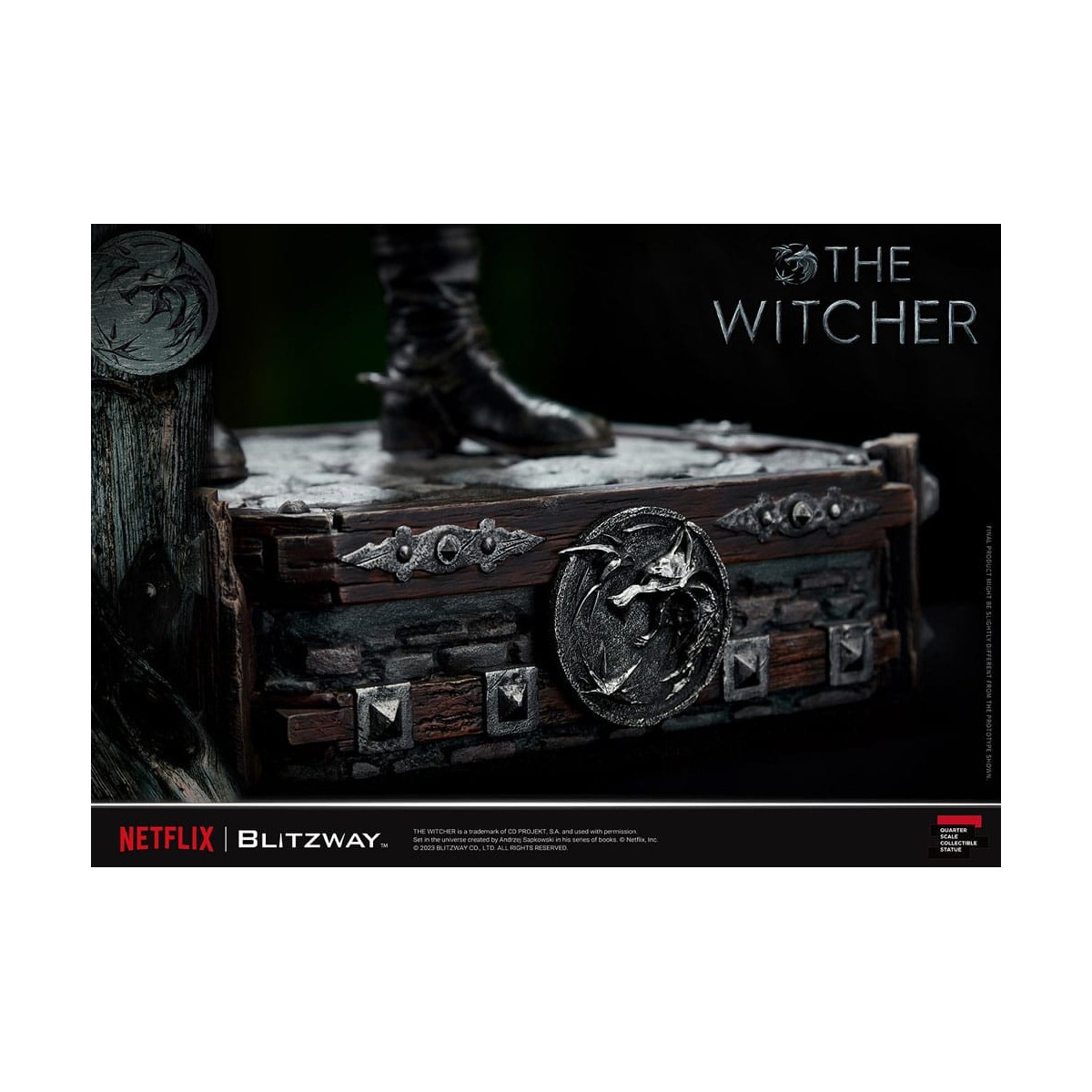 Blitzway - Statua di Geralt di Rivia 1/4 in scala superba - The Witcher