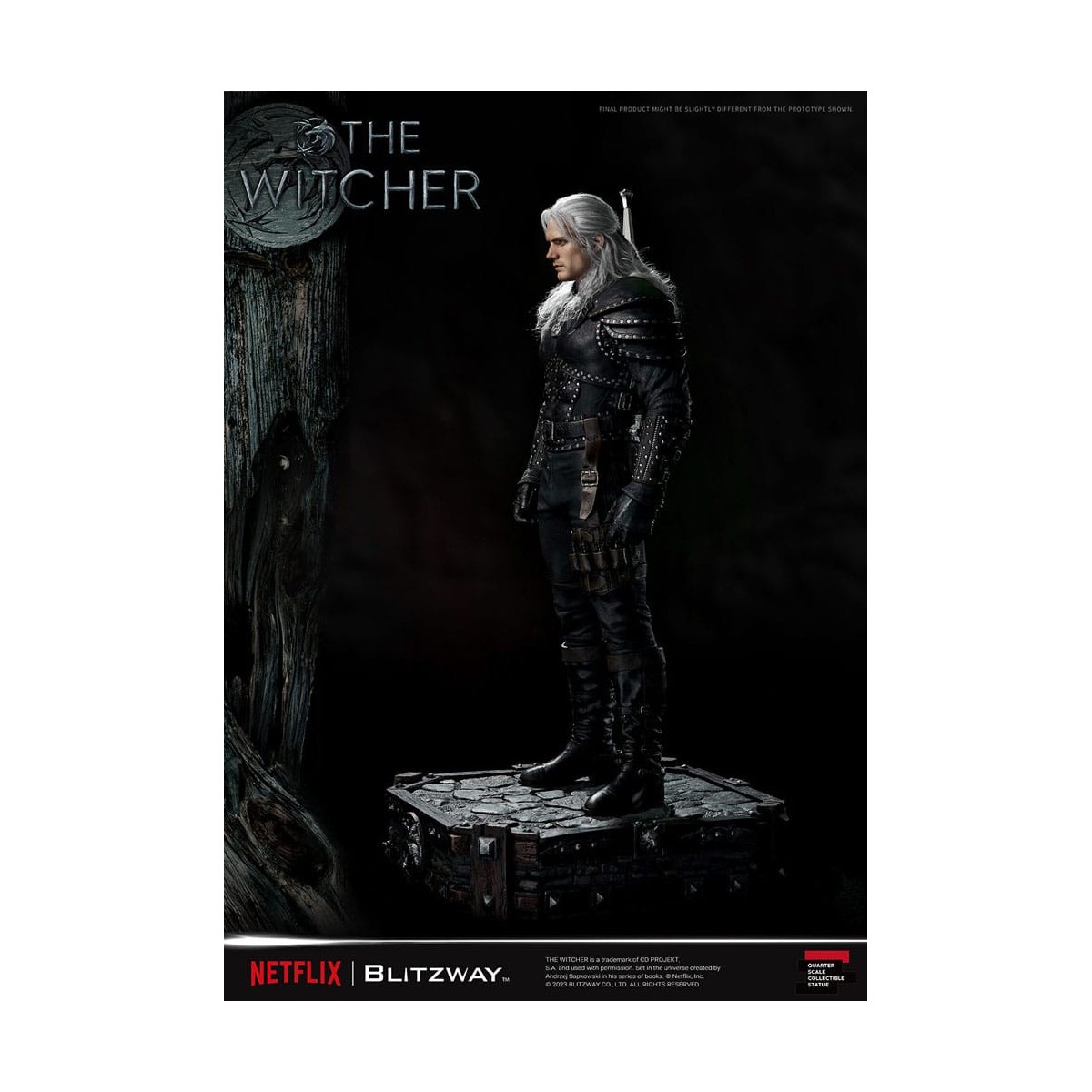 Blitzway - Statua di Geralt di Rivia 1/4 in scala superba - The Witcher