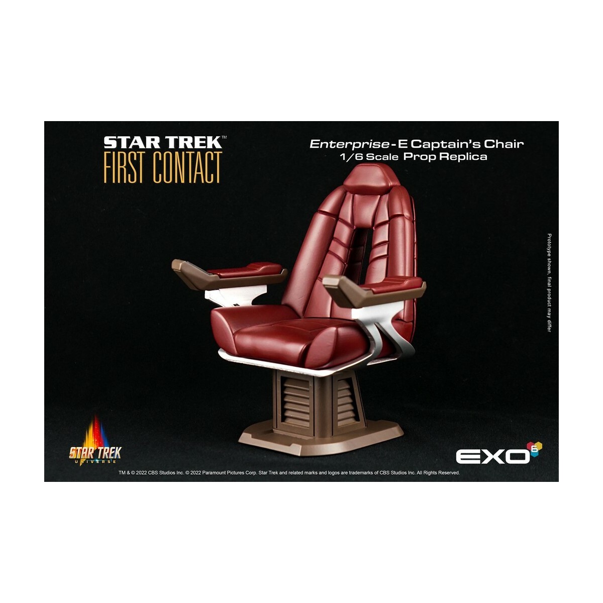 EXO-6 - Star Trek: Il primo contatto - Sedia del capitano in scala 1:6 Replica di scena