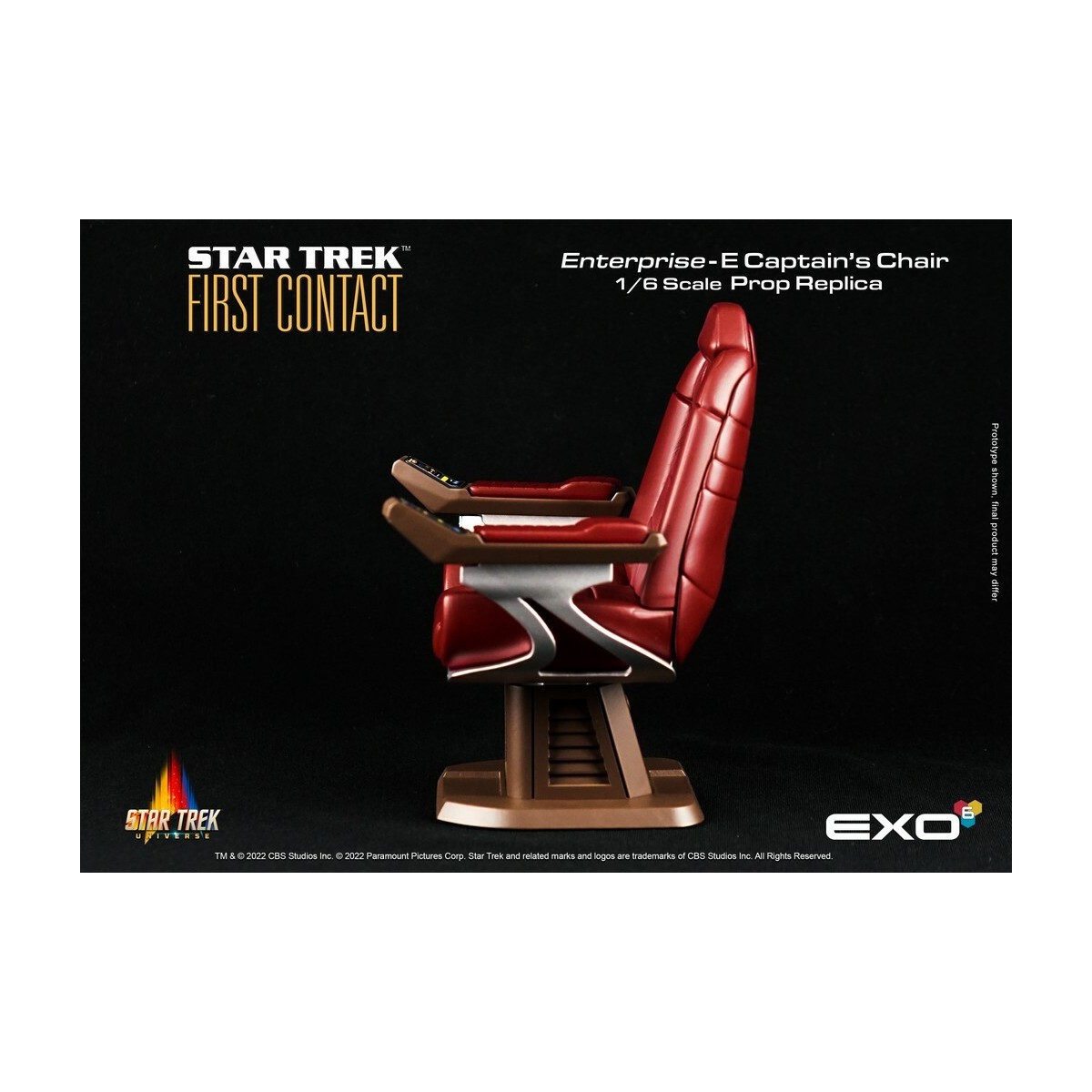 EXO-6 - Star Trek: Il primo contatto - Sedia del capitano in scala 1:6 Replica di scena