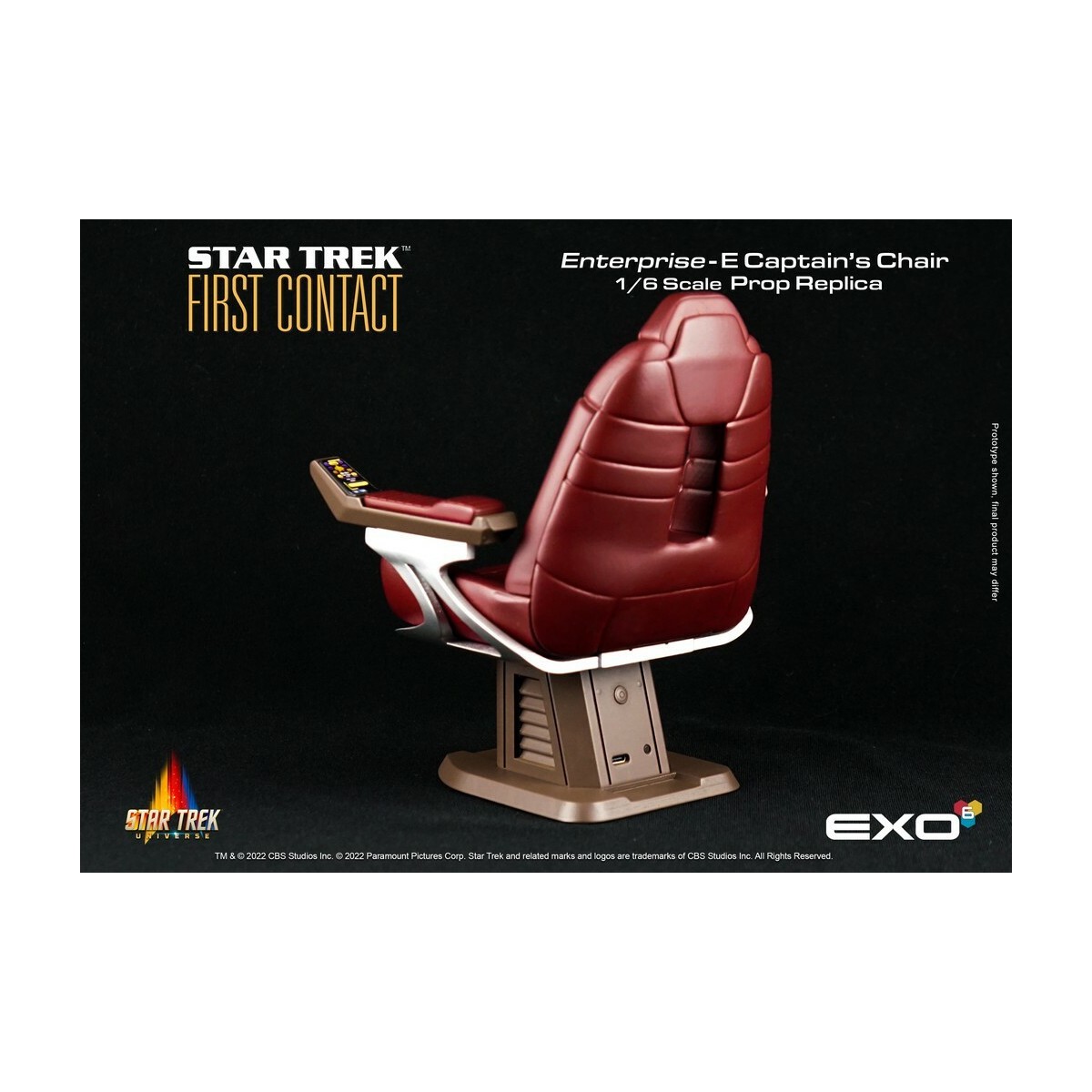 EXO-6 - Star Trek: Il primo contatto - Sedia del capitano in scala 1:6 Replica di scena