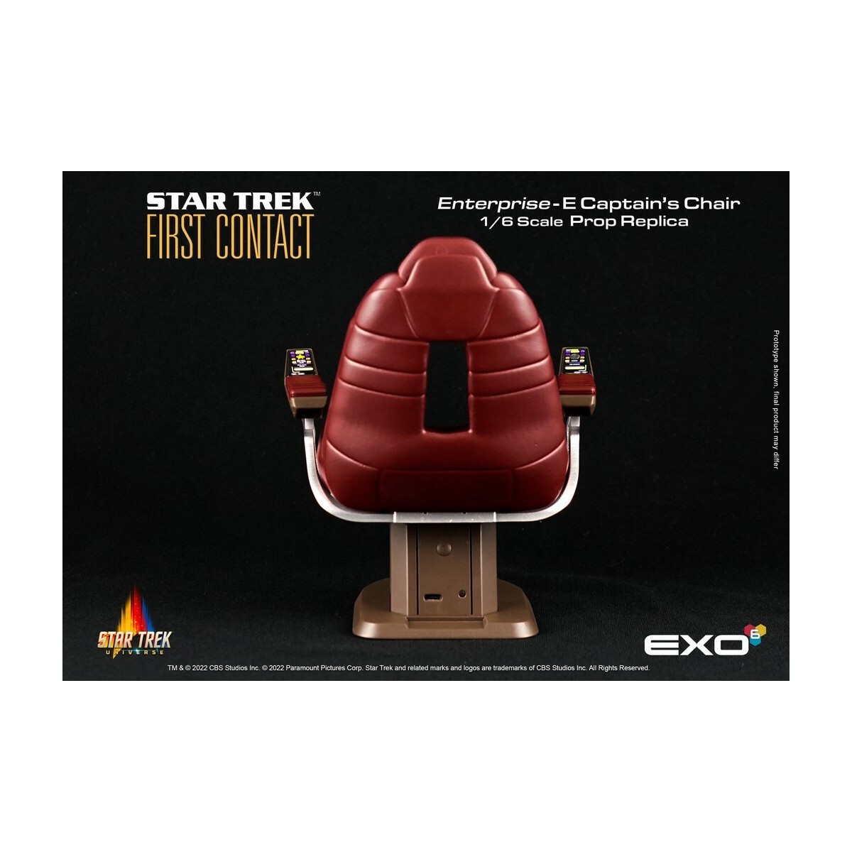EXO-6 - Star Trek: Il primo contatto - Sedia del capitano in scala 1:6 Replica di scena