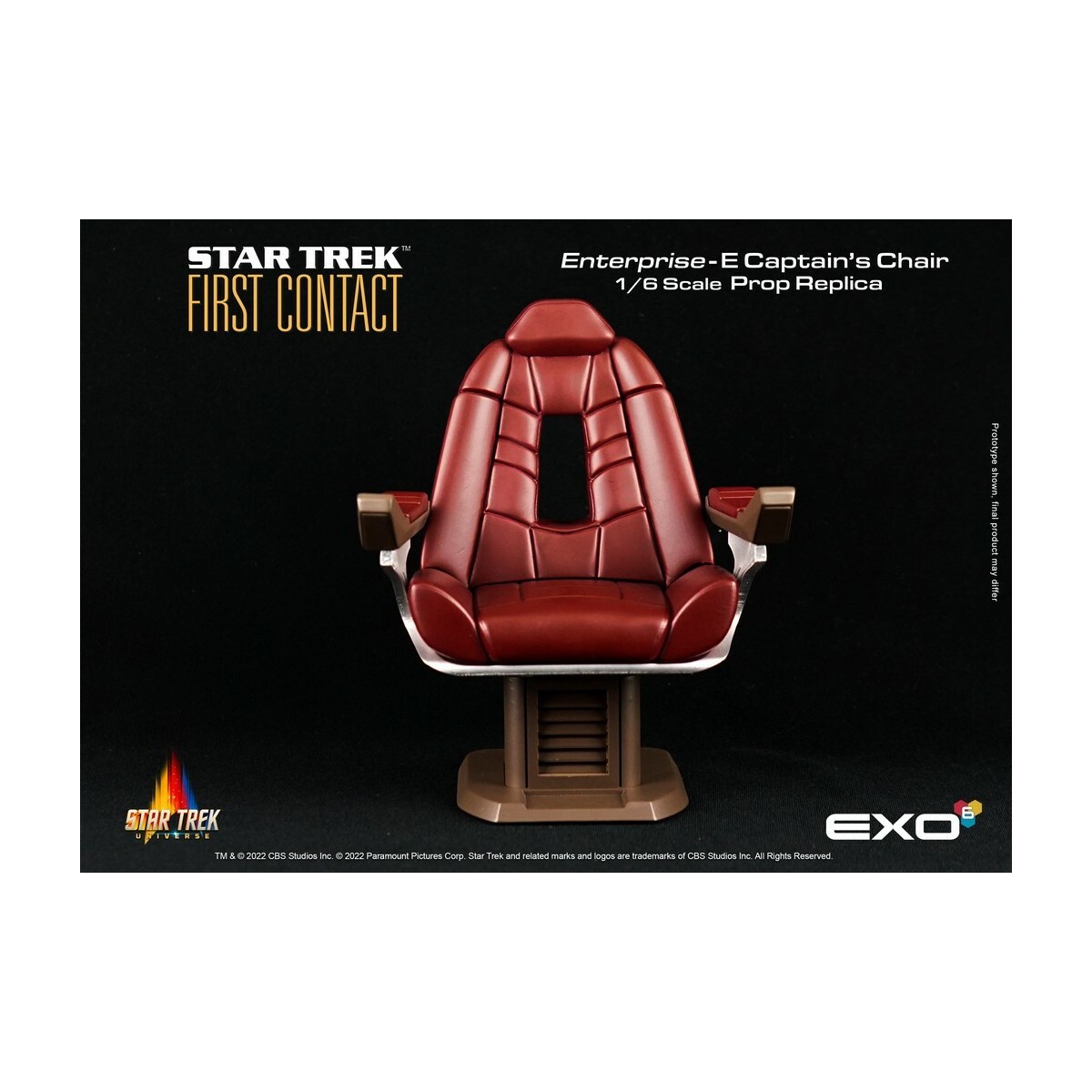 EXO-6 - Star Trek: Il primo contatto - Sedia del capitano in scala 1:6 Replica di scena