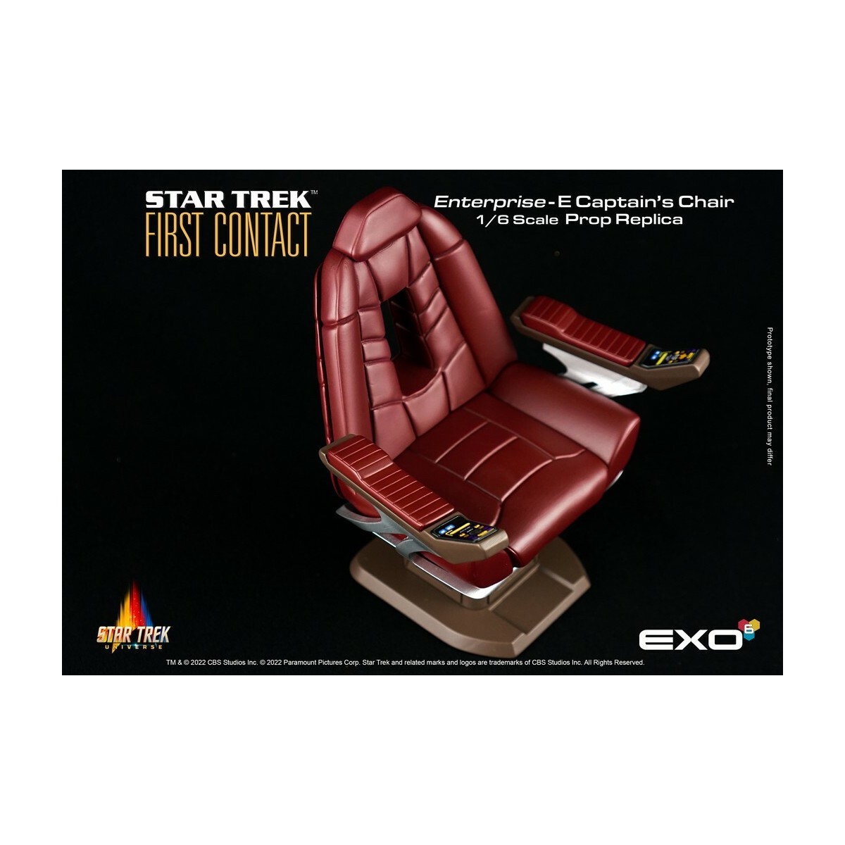EXO-6 - Star Trek: Il primo contatto - Sedia del capitano in scala 1:6 Replica di scena