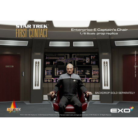 EXO-6 - Star Trek: Il primo contatto - Sedia del capitano in scala 1:6 Replica di scena