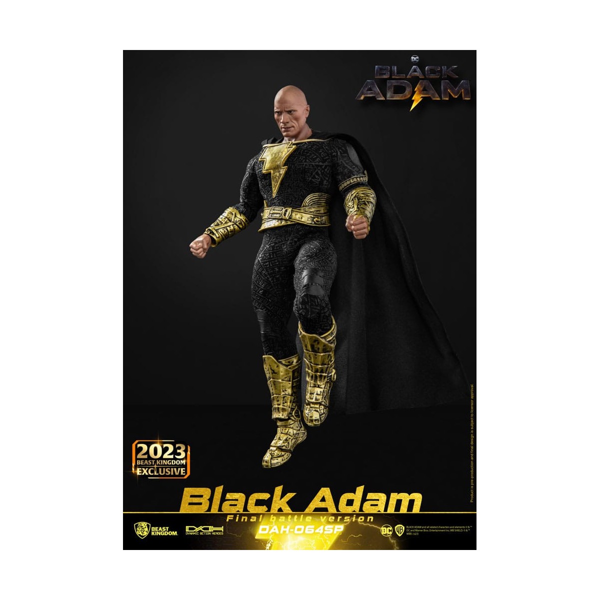 Beast Kingdom - Black Adam Versione Battaglia Finale - Black Adam - figura d'azione 1/9 Eroi d'azione dinamici