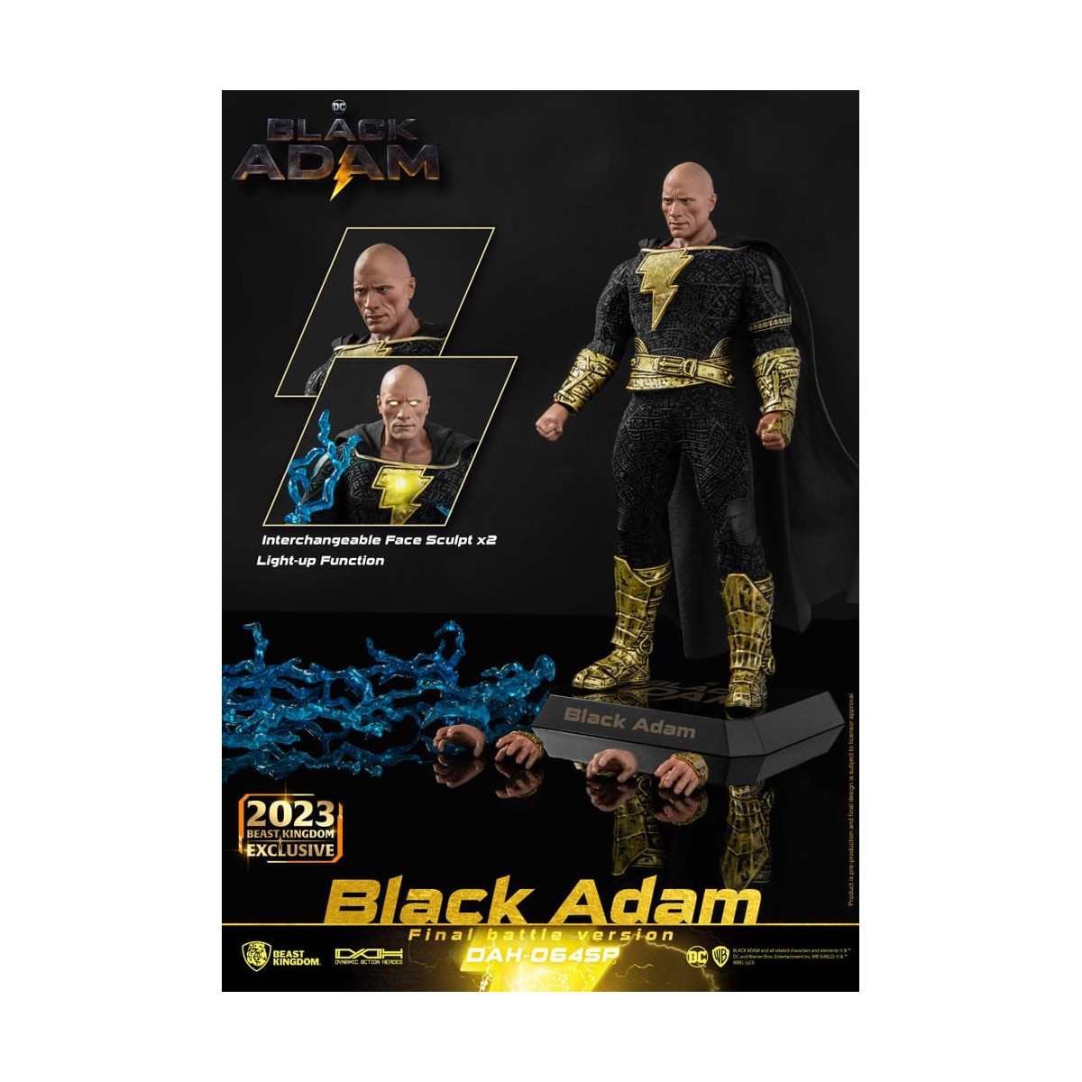 Beast Kingdom - Black Adam Versione Battaglia Finale - Black Adam - figura d'azione 1/9 Eroi d'azione dinamici