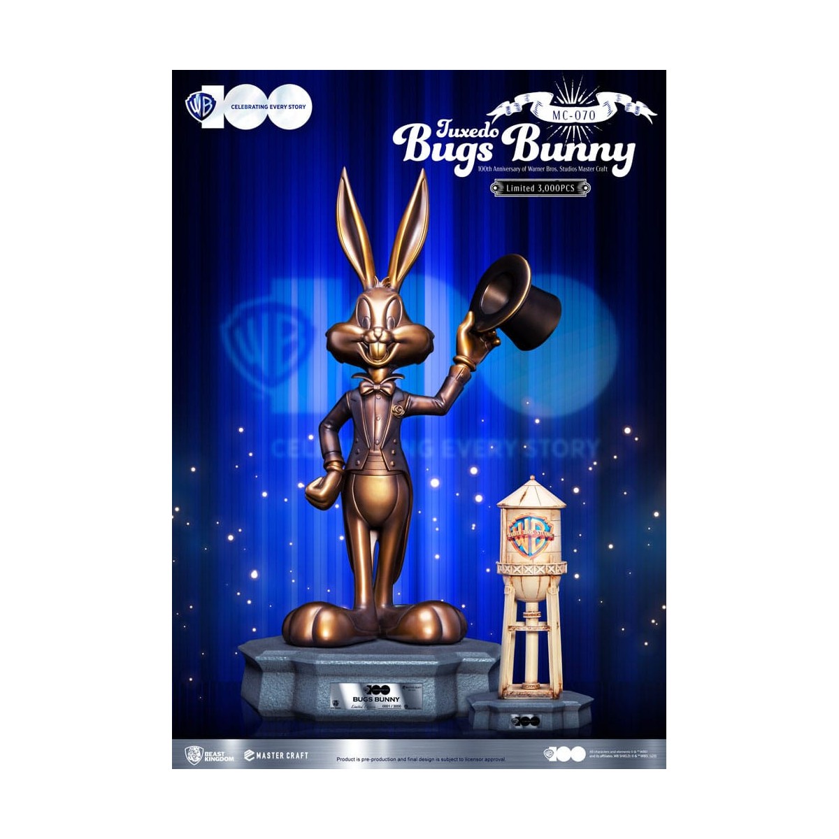 Beast Kingdom Disney - Master Craft - Tuxedo Bugs Bunny - Looney Tunes 100° anniversario degli studi Warner Bros
