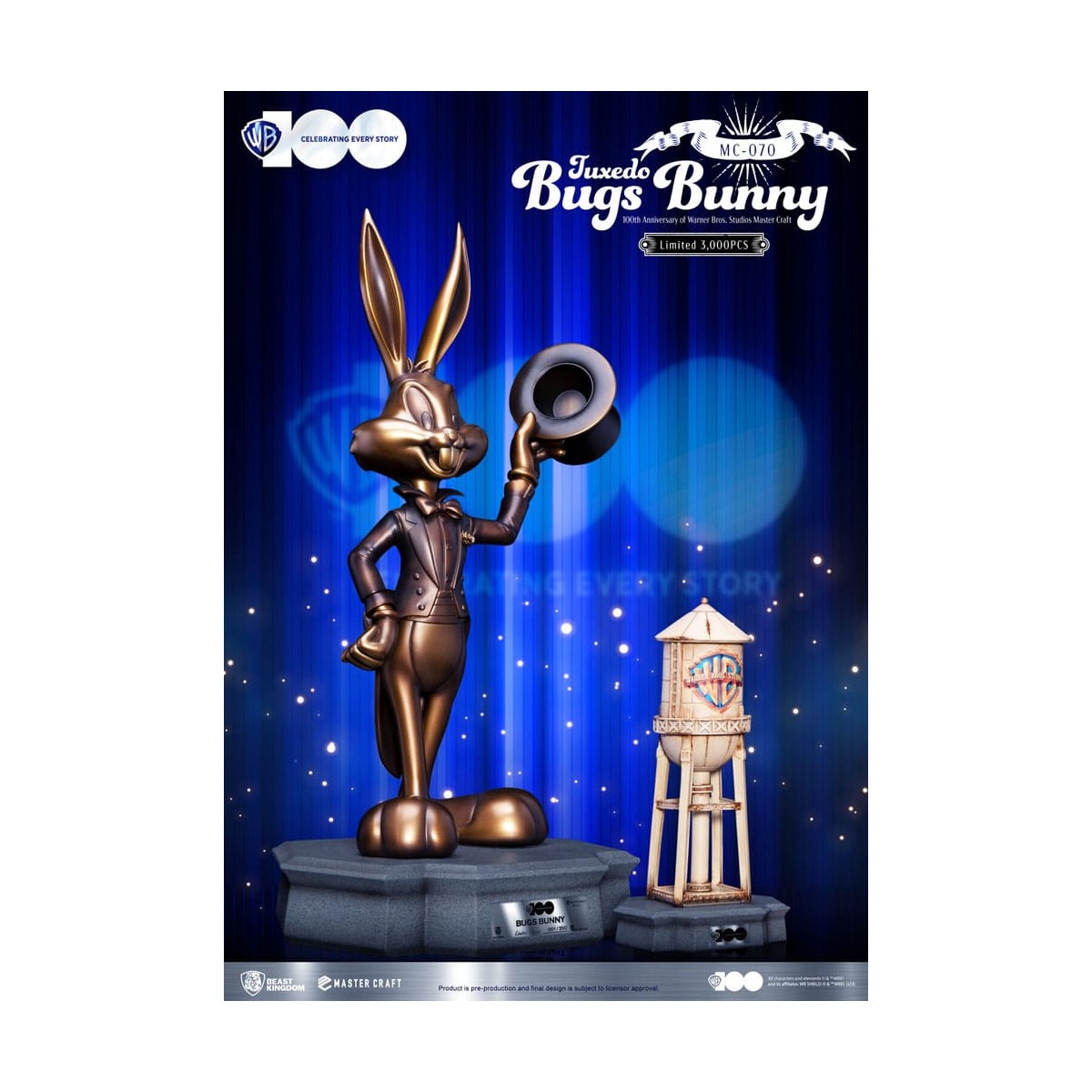 Beast Kingdom Disney - Master Craft - Tuxedo Bugs Bunny - Looney Tunes 100° anniversario degli studi Warner Bros