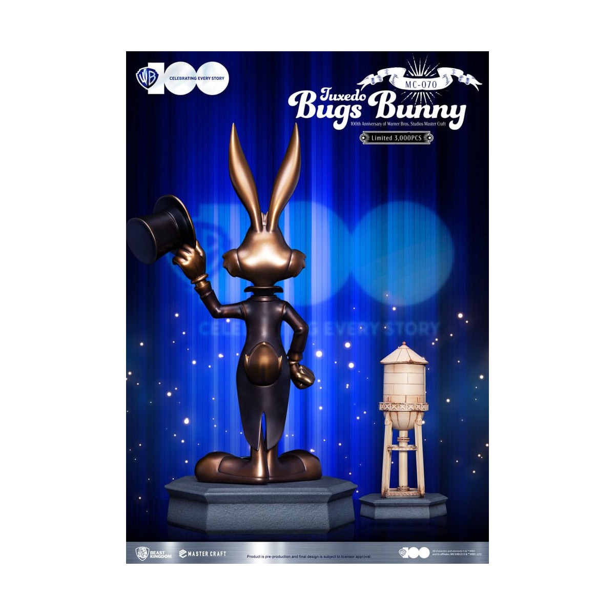 Beast Kingdom Disney - Master Craft - Tuxedo Bugs Bunny - Looney Tunes 100° anniversario degli studi Warner Bros