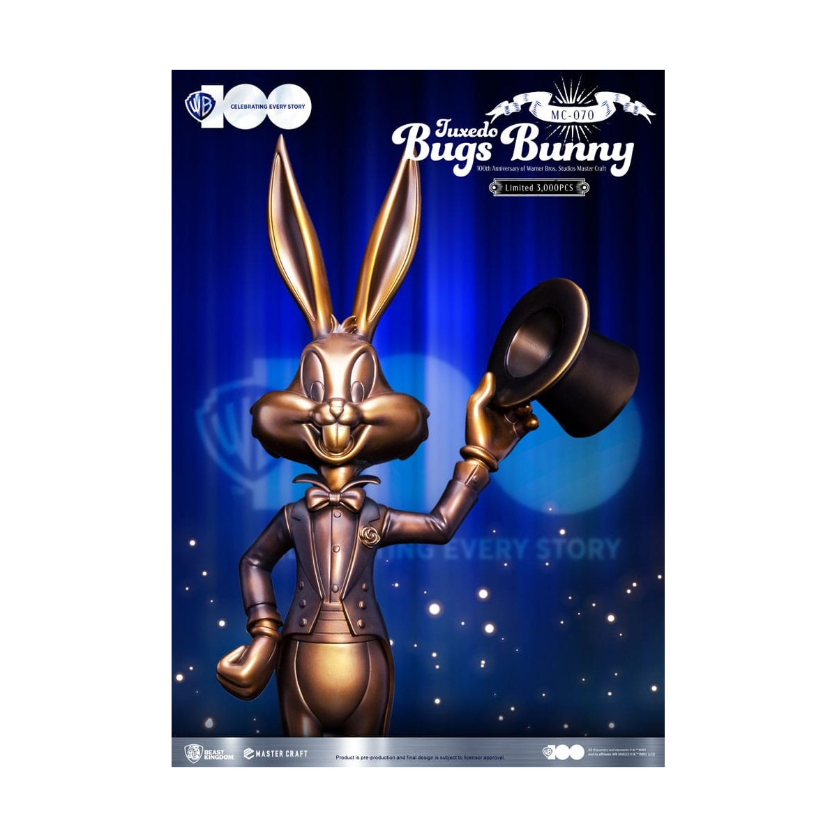 Beast Kingdom Disney - Master Craft - Tuxedo Bugs Bunny - Looney Tunes 100° anniversario degli studi Warner Bros