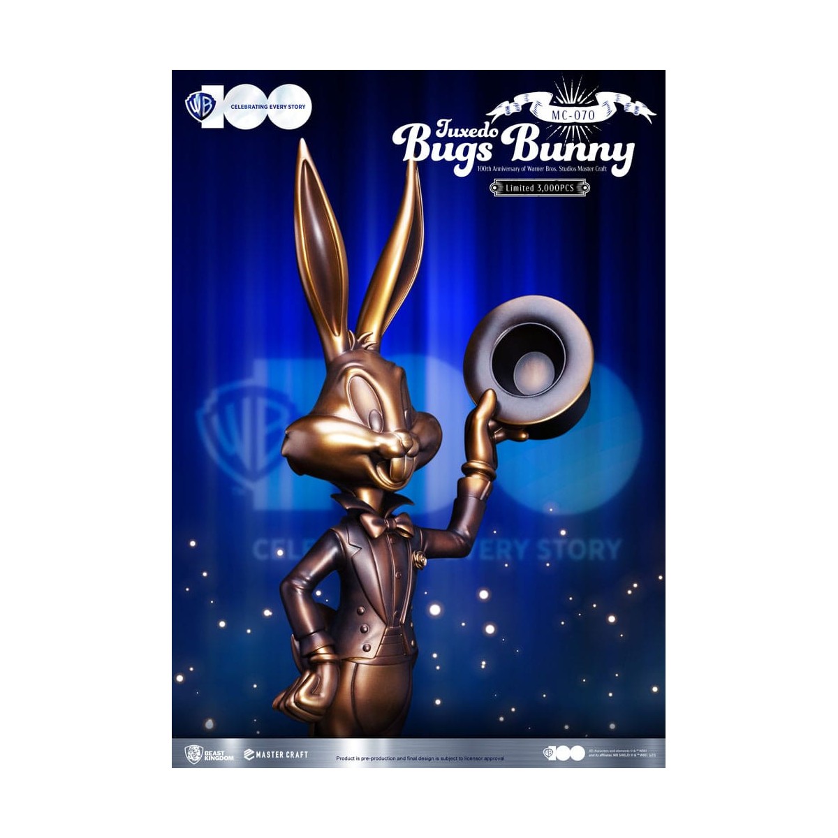 Beast Kingdom Disney - Master Craft - Tuxedo Bugs Bunny - Looney Tunes 100° anniversario degli studi Warner Bros