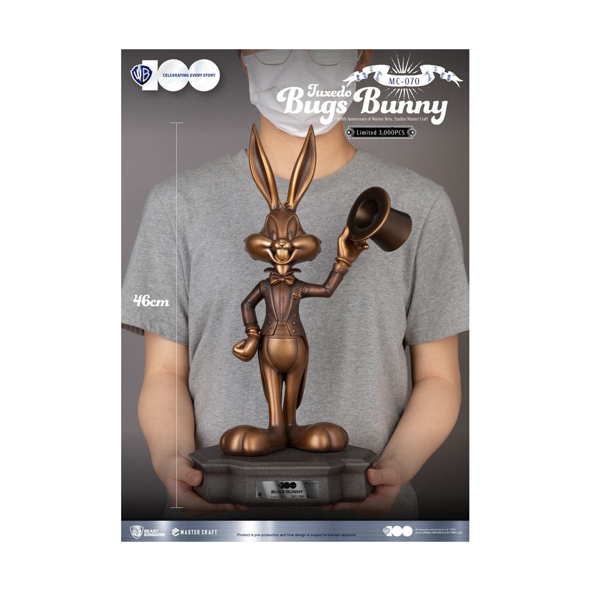 Beast Kingdom Disney - Master Craft - Tuxedo Bugs Bunny - Looney Tunes 100° anniversario degli studi Warner Bros