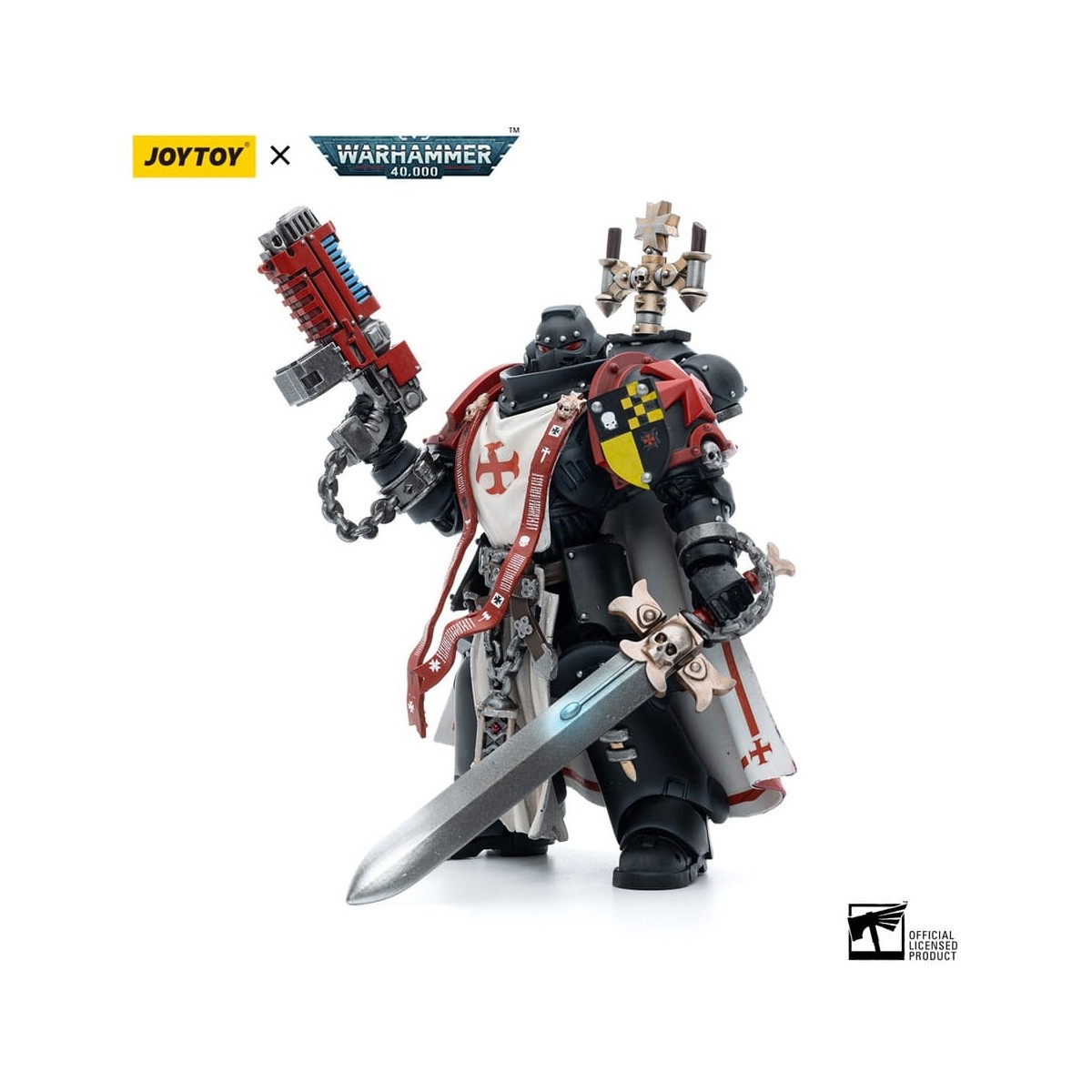 JoyToy Space Marine - Templari Neri - Fratello di Spada Lombast 1/18 - Warhammer 40K