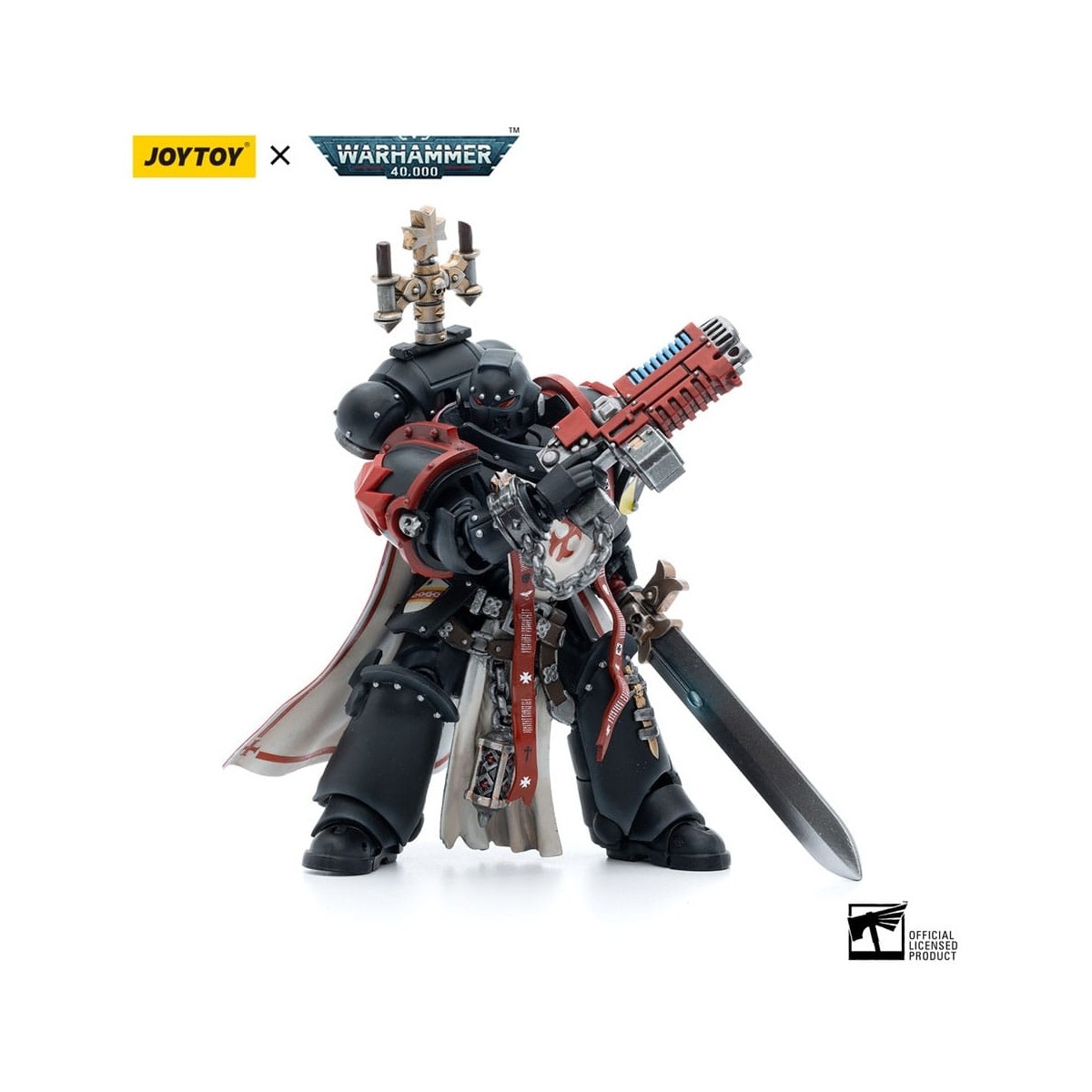 JoyToy Space Marine - Templari Neri - Fratello di Spada Lombast 1/18 - Warhammer 40K