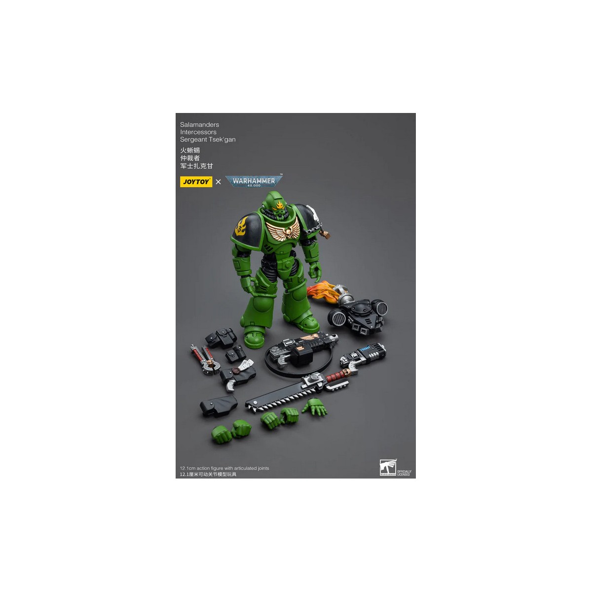 JoyToy Space Marine - Salamandre - Sergente Intercessore Tsek'gan 1/18 - Warhammer 40K