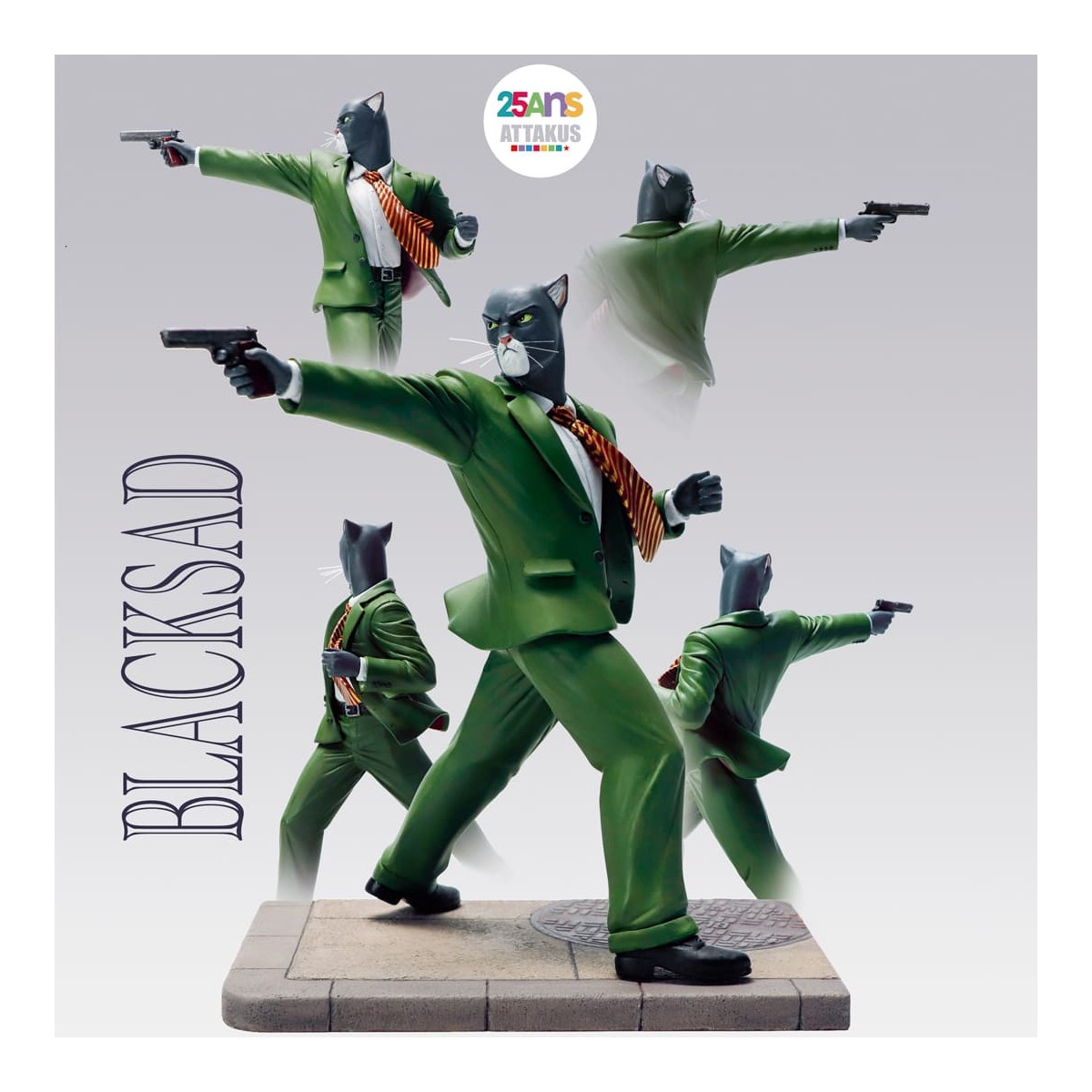 Attakus - John Blacksad pronto a sparare! - Statua di Blacksad