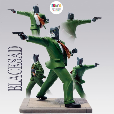 Attakus - John Blacksad pronto a sparare! - Statua di Blacksad
