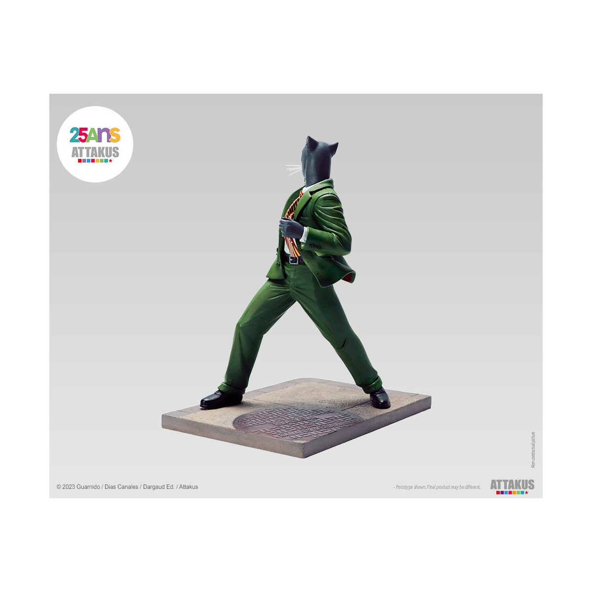 Attakus - John Blacksad pronto a sparare! - Statua di Blacksad