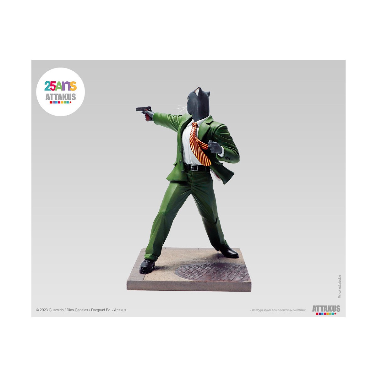 Attakus - John Blacksad pronto a sparare! - Statua di Blacksad