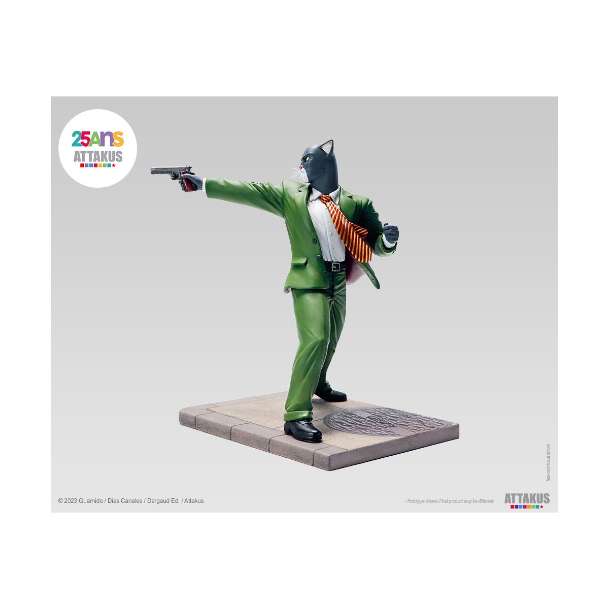 Attakus - John Blacksad pronto a sparare! - Statua di Blacksad