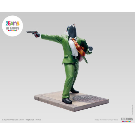 Attakus - John Blacksad pronto a sparare! - Statua di Blacksad