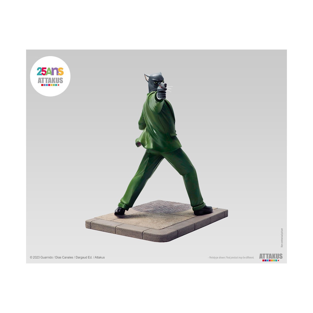 Attakus - John Blacksad pronto a sparare! - Statua di Blacksad