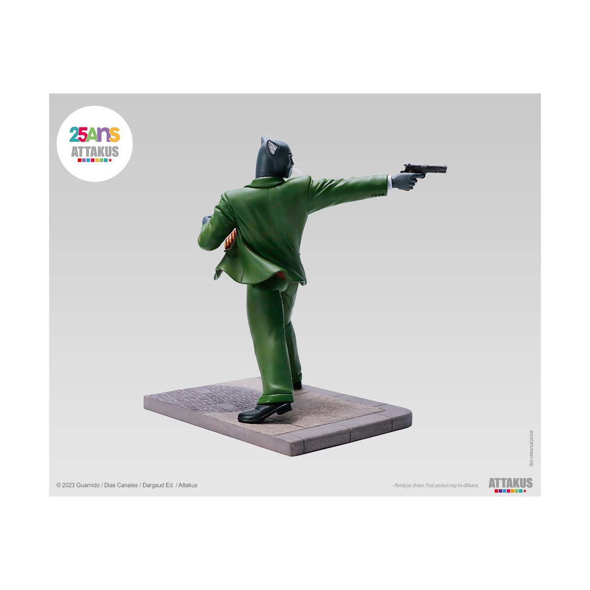 Attakus - John Blacksad pronto a sparare! - Statua di Blacksad