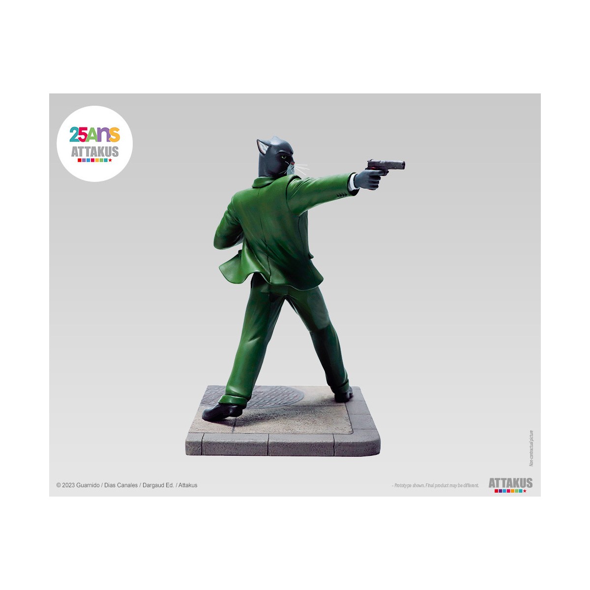 Attakus - John Blacksad pronto a sparare! - Statua di Blacksad