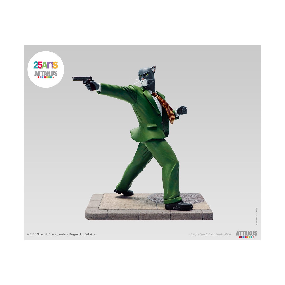 Attakus - John Blacksad pronto a sparare! - Statua di Blacksad