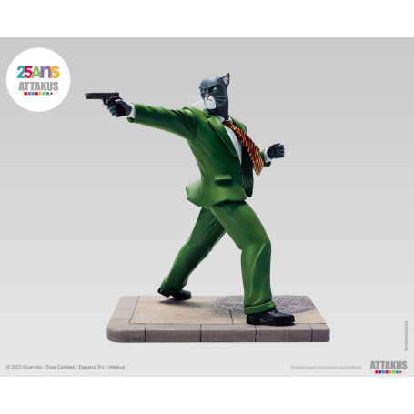 Attakus - John Blacksad pronto a sparare! - Statua di Blacksad
