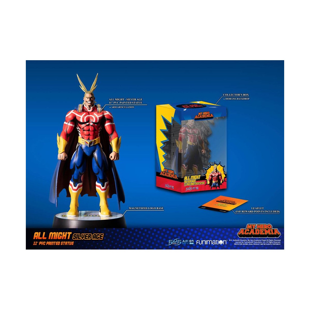 First 4 Figures - My Hero Academia - Statua in PVC All Might Silver Age Edizione Standard
