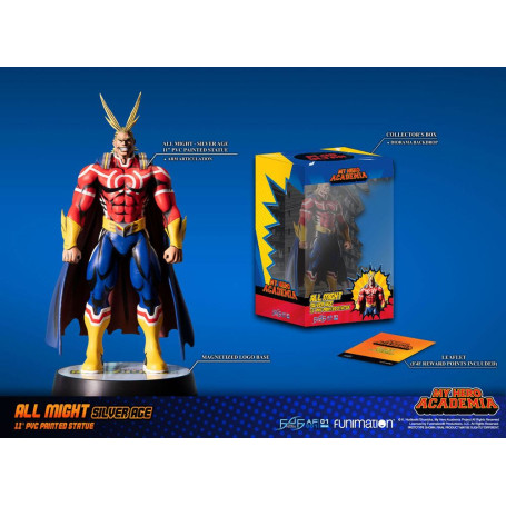 First 4 Figures - My Hero Academia - Statua in PVC All Might Silver Age Edizione Standard